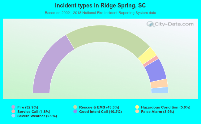Incident types in Ridge Spring, SC