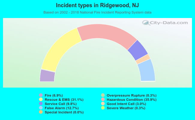 Incident types in Ridgewood, NJ