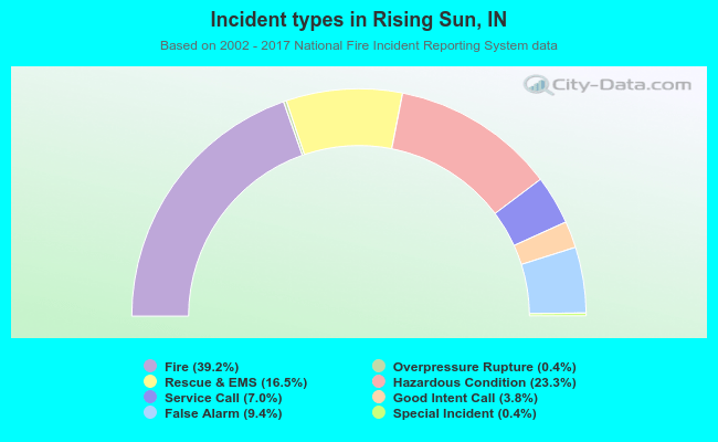 Incident types in Rising Sun, IN