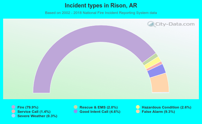 Incident types in Rison, AR