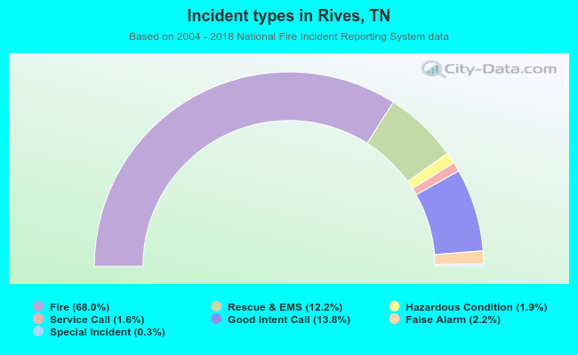 Incident types in Rives, TN