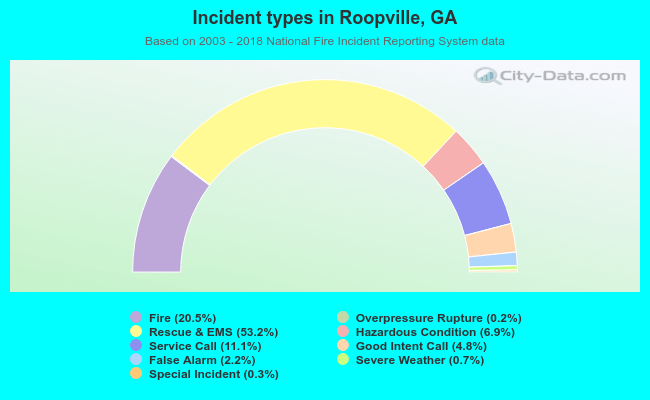 Incident types in Roopville, GA