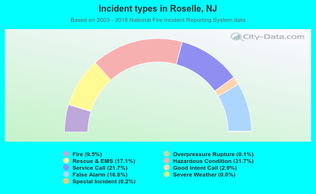 Incident types in Roselle, NJ