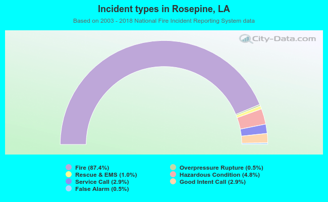 Incident types in Rosepine, LA