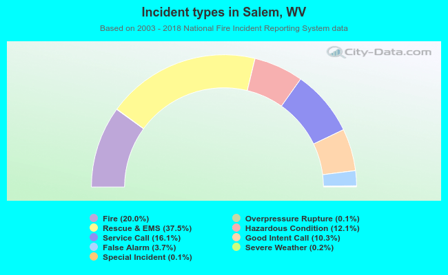 Incident types in Salem, WV