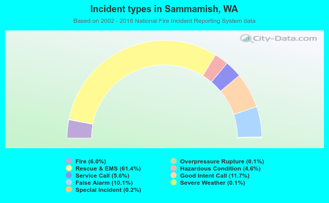 Incident types in Sammamish, WA
