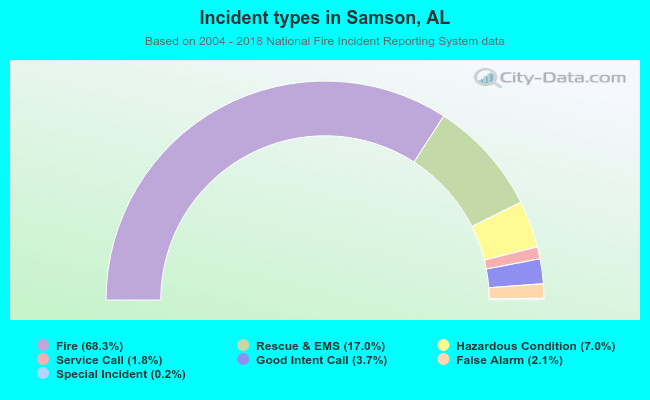 Incident types in Samson, AL