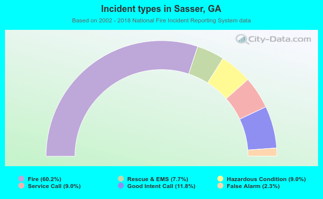 Incident types in Sasser, GA