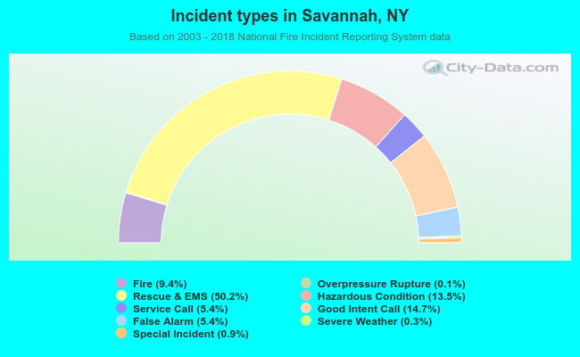 Incident types in Savannah, NY