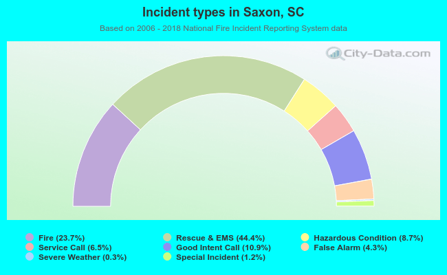 Incident types in Saxon, SC