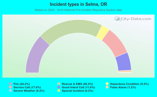 Incident types in Selma, OR