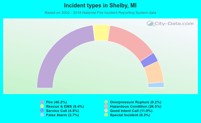 Incident types in Shelby, MI