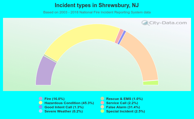 Incident types in Shrewsbury, NJ