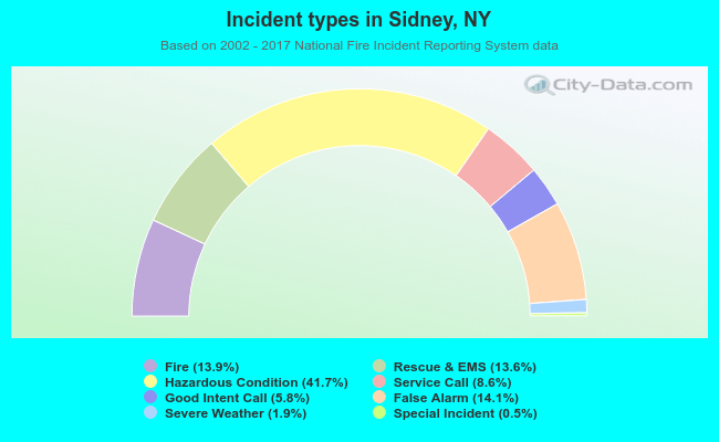Incident types in Sidney, NY