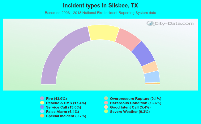 Incident types in Silsbee, TX