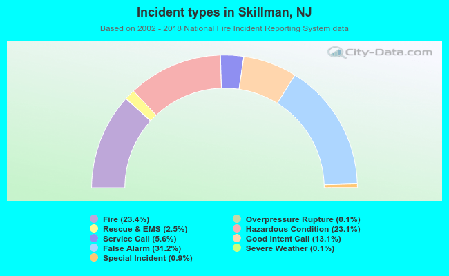 Incident types in Skillman, NJ