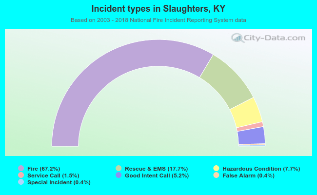 Incident types in Slaughters, KY