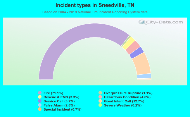 Incident types in Sneedville, TN