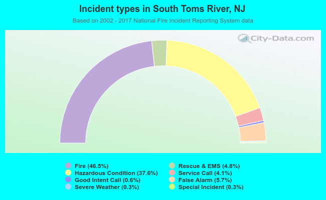 Incident types in South Toms River, NJ