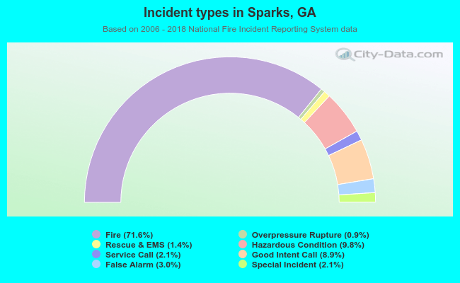 Incident types in Sparks, GA
