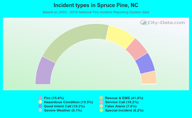 Incident types in Spruce Pine, NC