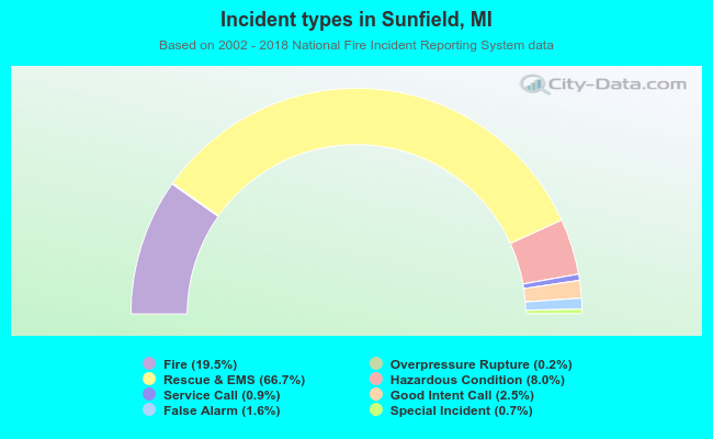 Incident types in Sunfield, MI