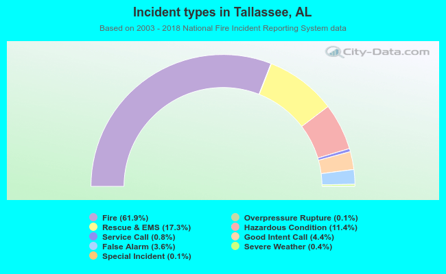Incident types in Tallassee, AL