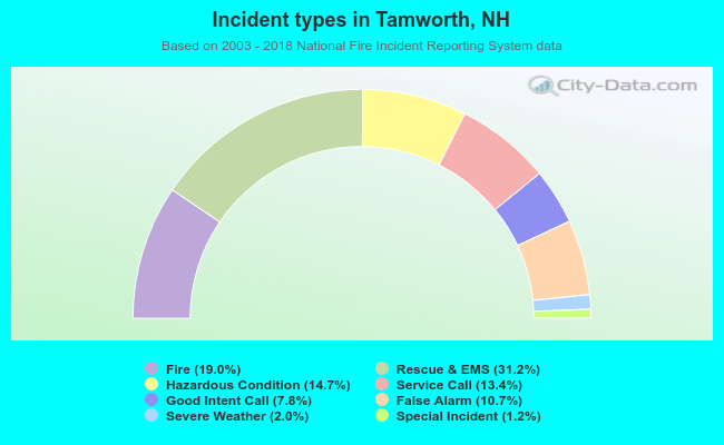 Incident types in Tamworth, NH