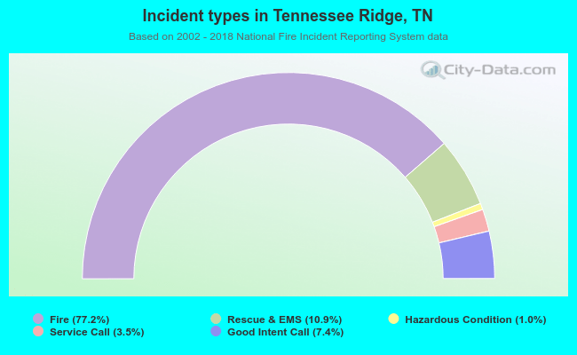Incident types in Tennessee Ridge, TN