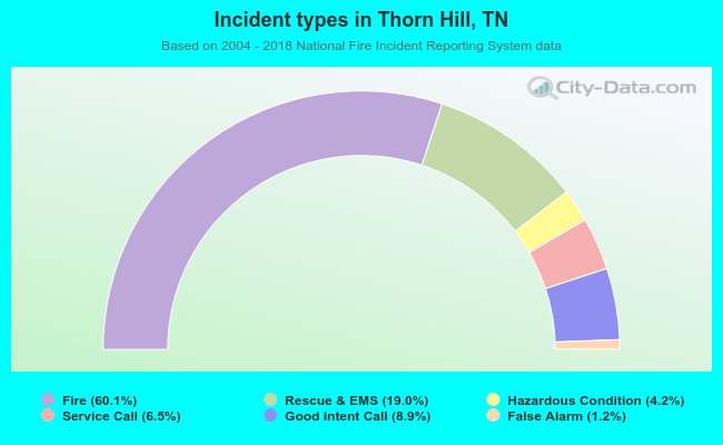 Incident types in Thorn Hill, TN