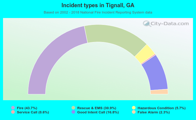 Incident types in Tignall, GA