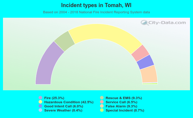 Incident types in Tomah, WI