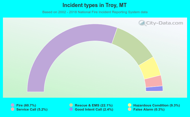 Incident types in Troy, MT