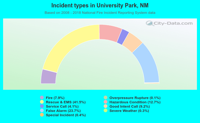 Incident types in University Park, NM