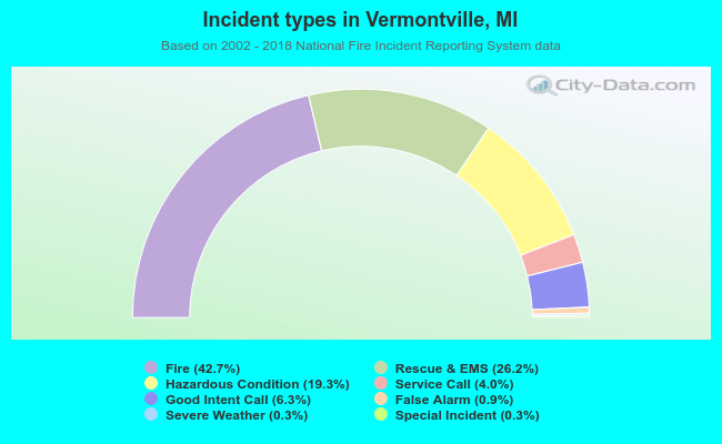 Incident types in Vermontville, MI
