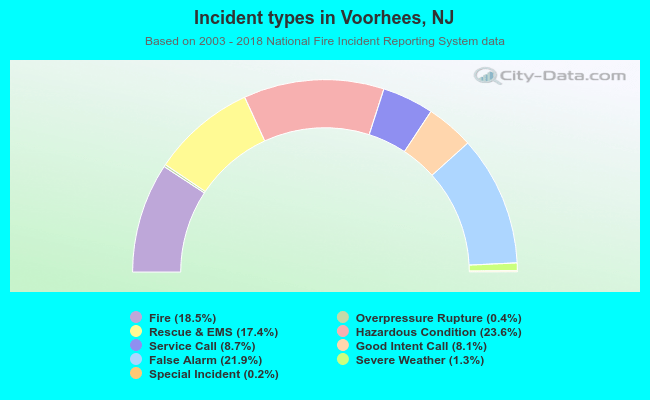 Incident types in Voorhees, NJ