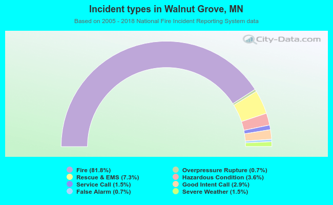 Incident types in Walnut Grove, MN