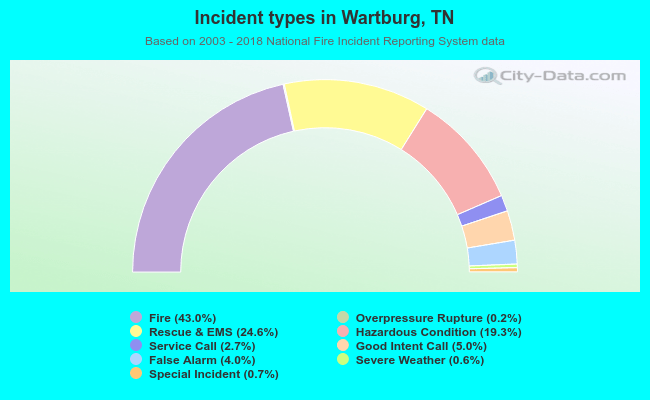 Incident types in Wartburg, TN