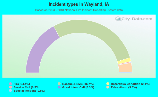 Incident types in Wayland, IA