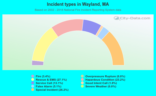 Incident types in Wayland, MA