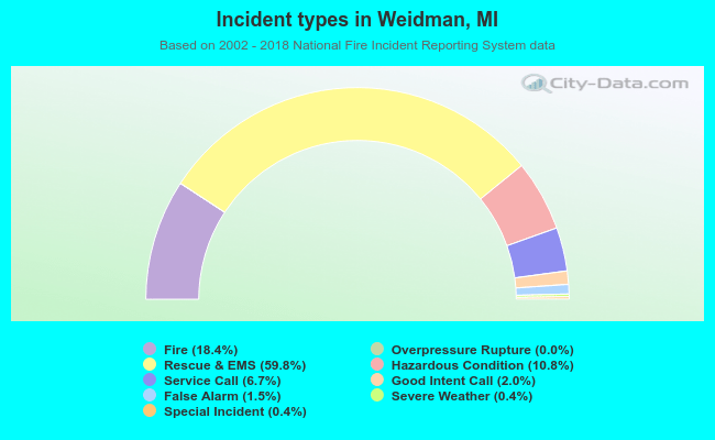 Incident types in Weidman, MI