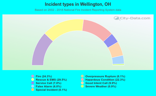 Incident types in Wellington, OH