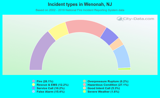 Incident types in Wenonah, NJ