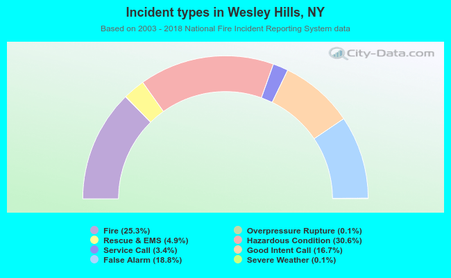 Incident types in Wesley Hills, NY