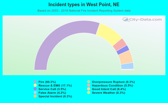 Incident types in West Point, NE