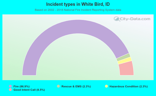 Incident types in White Bird, ID