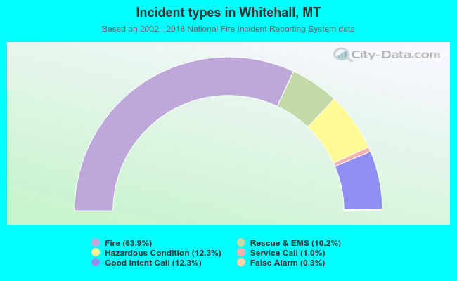 Incident types in Whitehall, MT