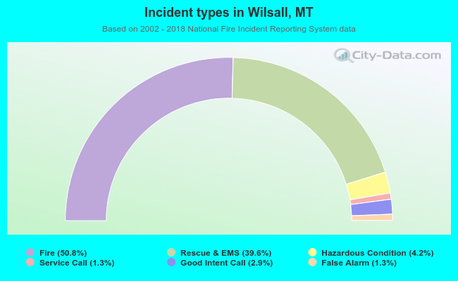 Incident types in Wilsall, MT