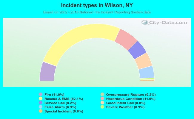 Incident types in Wilson, NY