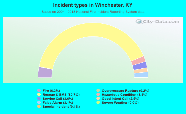 Incident types in Winchester, KY